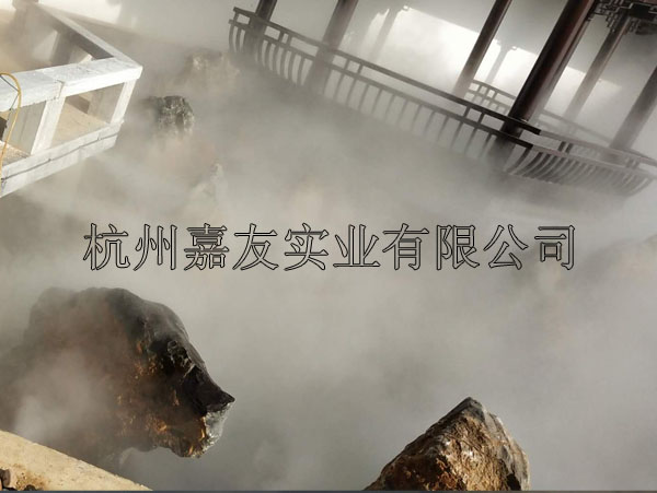 常州某旅游景点“辉达注册”景观造雾降温系统安装案例