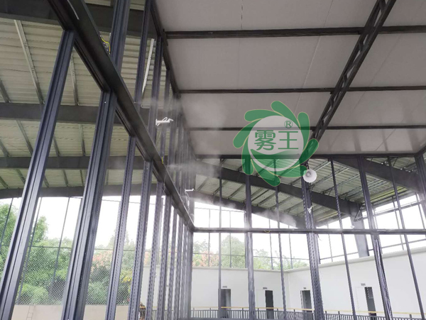 三星堆遗址考古基地玻璃房安装“辉达注册”高压微雾加湿器案例