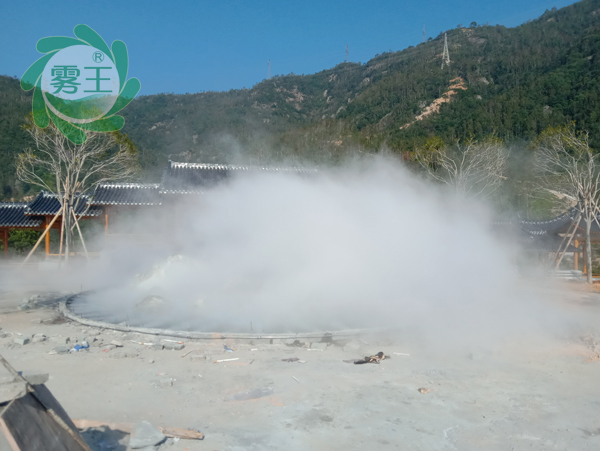 杭州辉达携手浙江城建设计院安装合作社景观人造雾系统案例