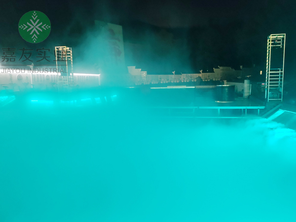 杭州辉达为溧水大金山国防园安装水塘景观人造雾系统案例