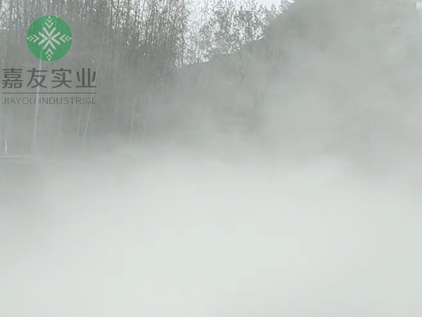 杭州辉达为圣域嘉千岛湖香里开元度假村安装雾森系统造景