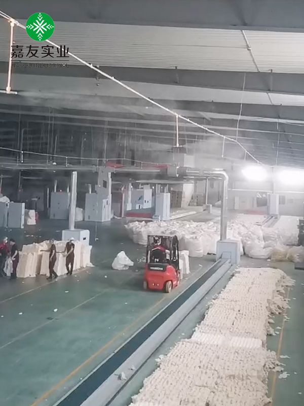 欣柔梳棉车间安装杭州辉达纺织厂加湿器案例