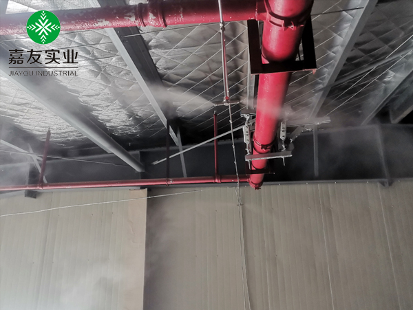 杭州辉达为福建这家企业提供竹料仓库高压微雾加湿器方案