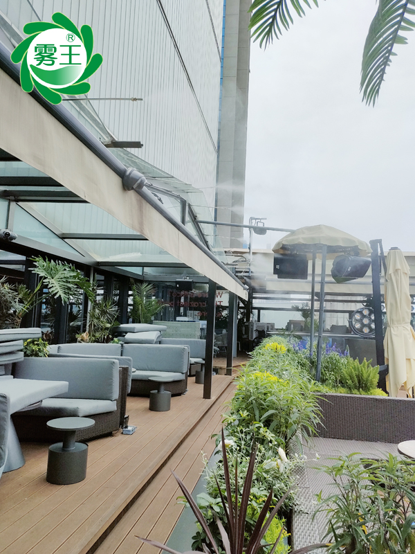 辉达注册喷雾降温系统助力酒吧走廊防暑降温，清凉度夏