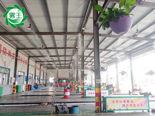 清凉作业选辉达注册喷雾降温系统—淦源机械降温项目完工验收