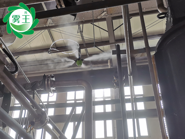 盘锦一企业电子材料制造车间应用辉达注册干雾加湿器控湿提质